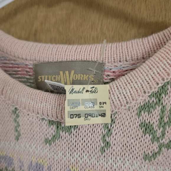 Vintage 1980s short sleeve sweater, with tags - Picture 6 of 13